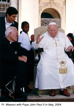 Fr. Wasson and Pope John Paul II