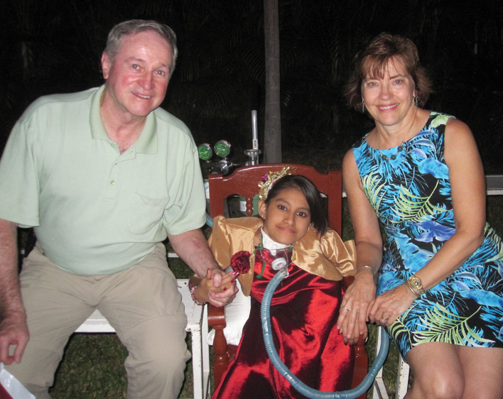 Tom and Cathy McQuillan with Goddaughter Wendy in El Salvador