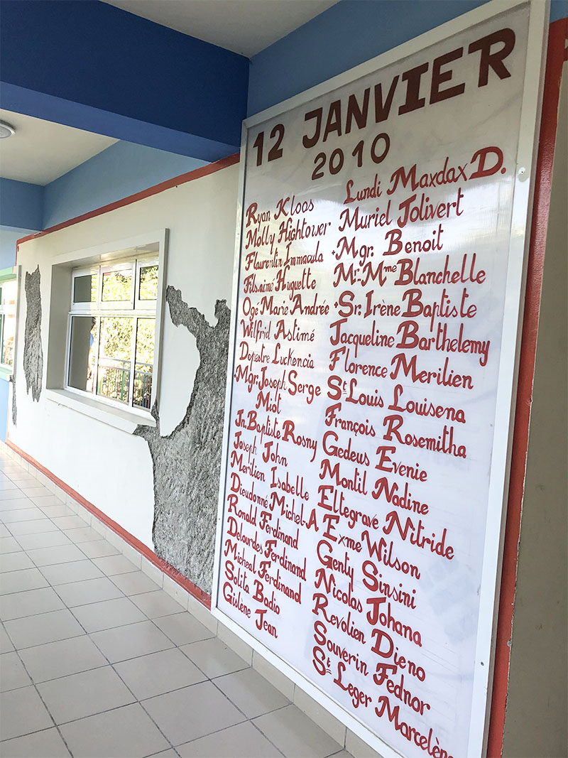Memorial Wall at St. Damien Pediatric Hospital, Haiti